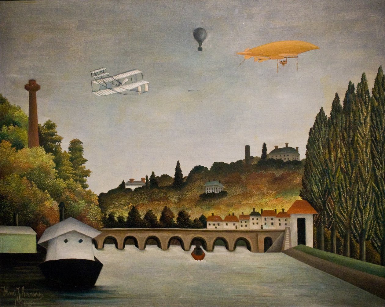 Uitzicht op de brug van Sèvres door Henri Rousseau