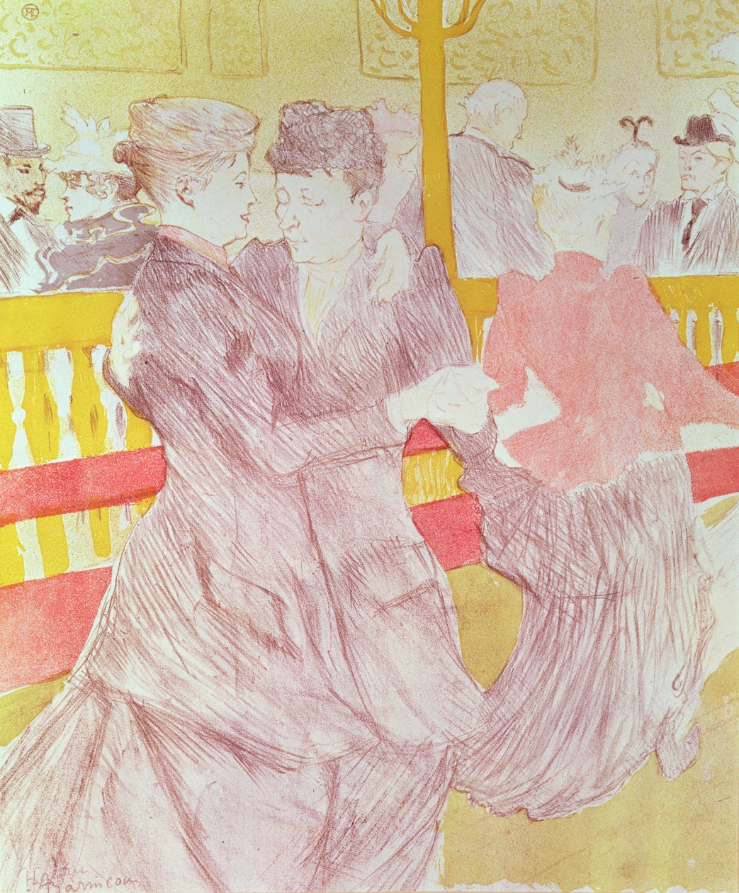 In de Moulin Rouge: De twee walsers, 1897 door Henri de Toulouse Lautrec