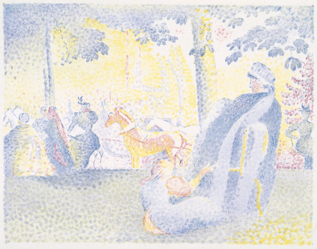 Op de Champs-Élysées, 1898 door Henri Edmond Cross