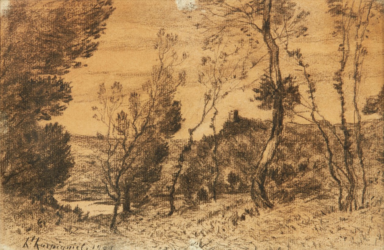 La Futaie door Henri Joseph Harpignies