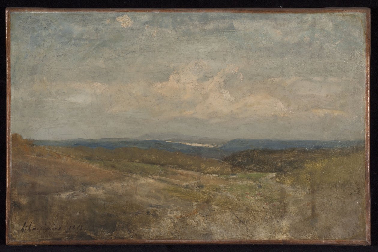Landschap van heuvels door Henri Joseph Harpignies