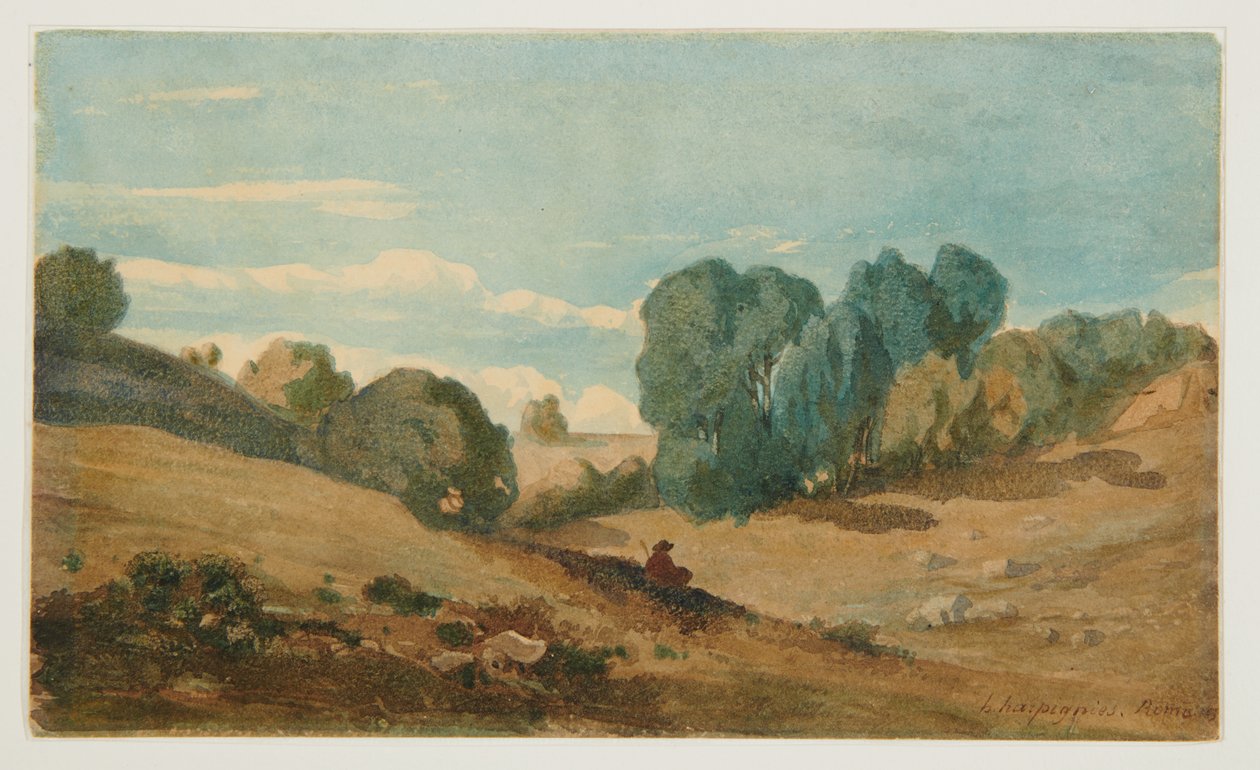 Uitzicht nabij Rome door Henri Joseph Harpignies