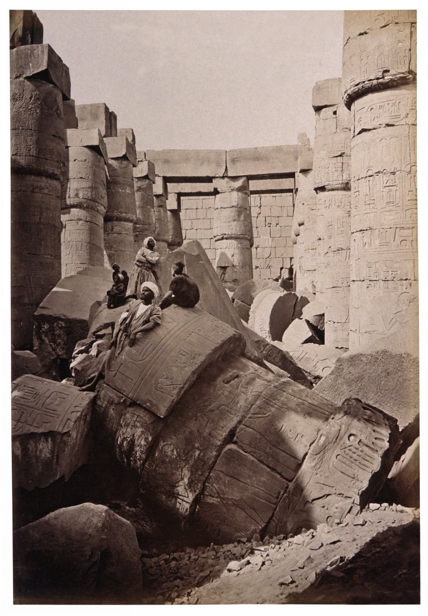 Ruïnes van Karnak, ca. 1900 door Henri Béchard