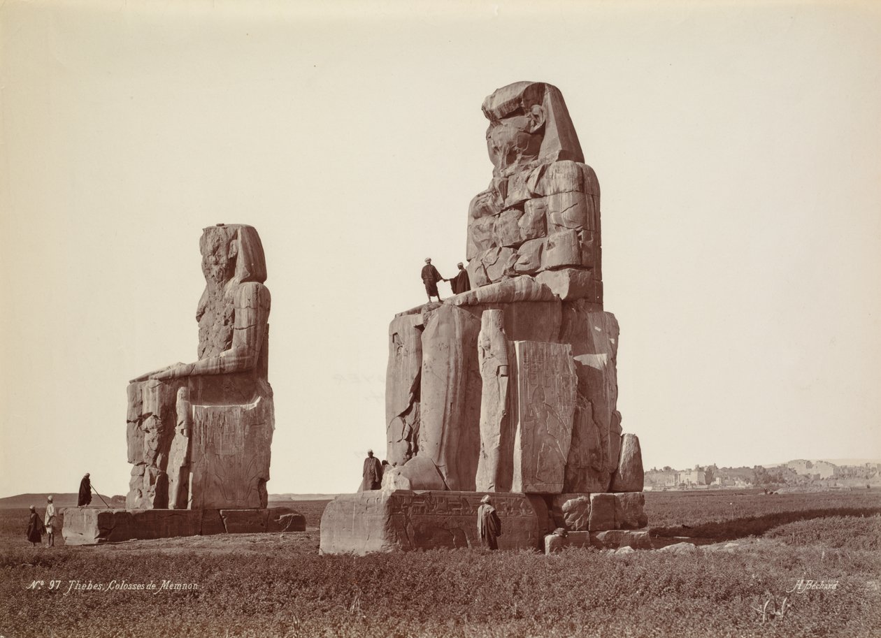 Thebe, De Kolossen van Memnon door Henri Béchard