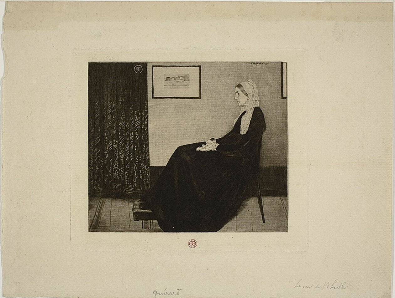 Whistlers moeder, naar Whistler door Henri Charles Guérard