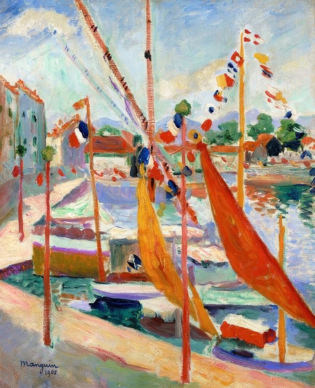 14 juli in St. Tropez door Henri Charles Manguin