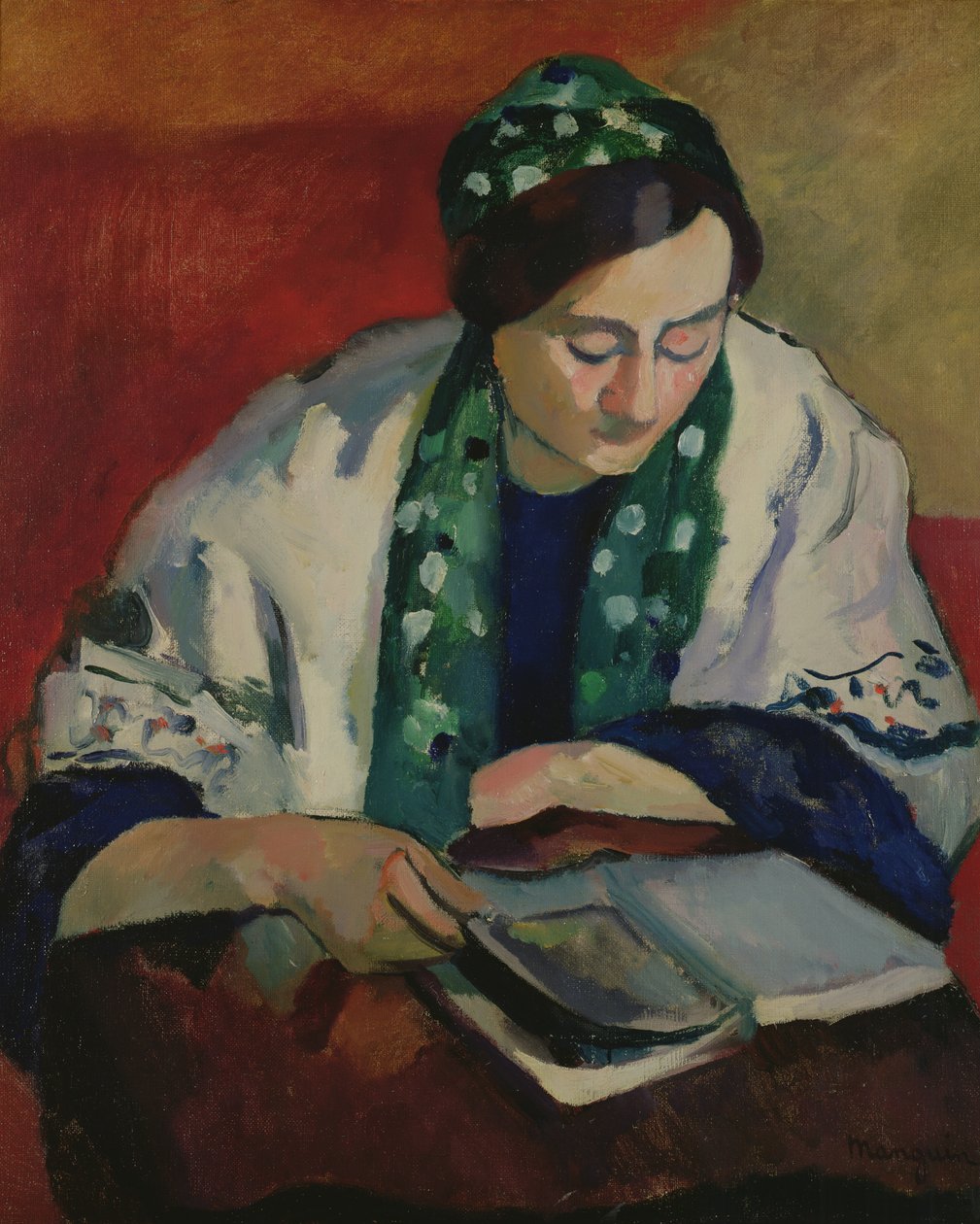 De Lezer in de Groene Muts door Henri Charles Manguin