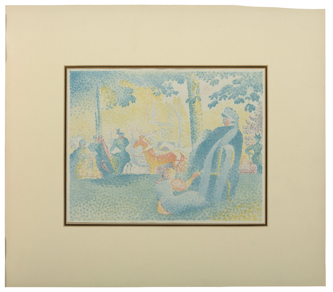 Les Champs Elysees, uit Pan, 1898 door Henri Edmond Cross