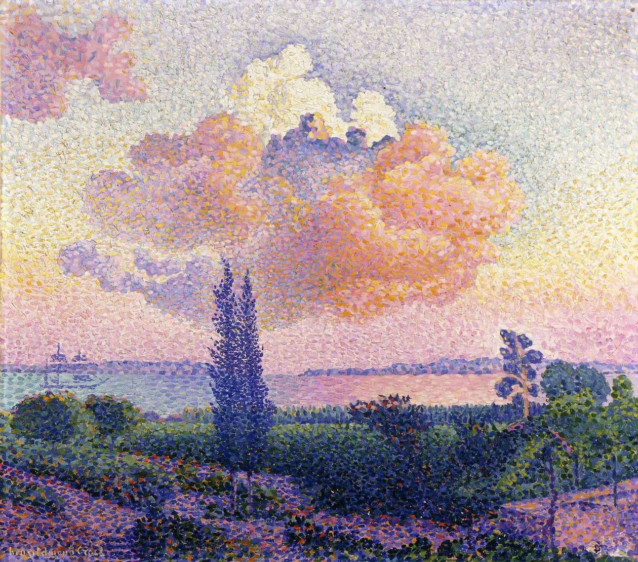Roze wolken door Henri Edmond Cross