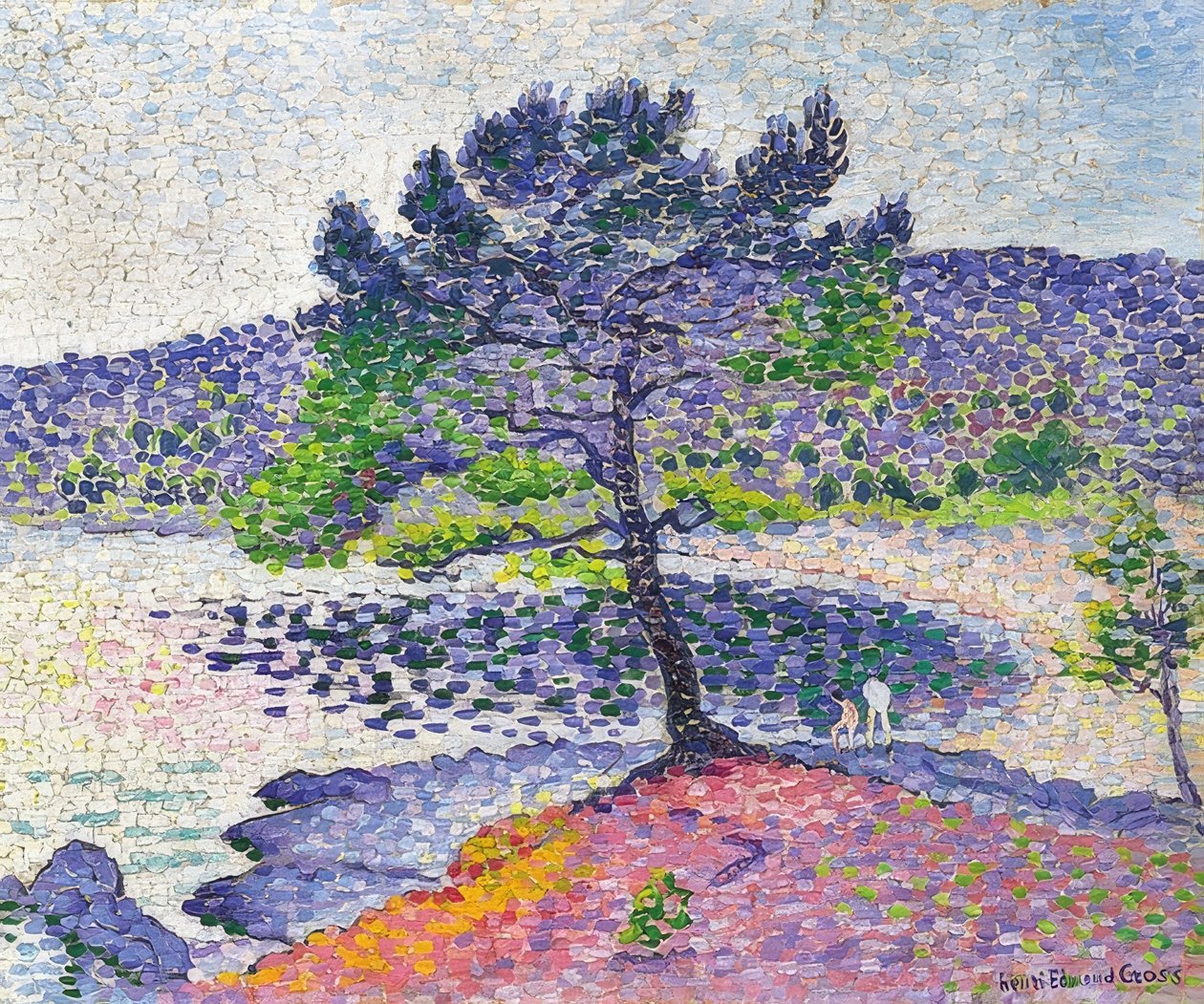 Strand bij avondlicht door Henri Edmond Cross