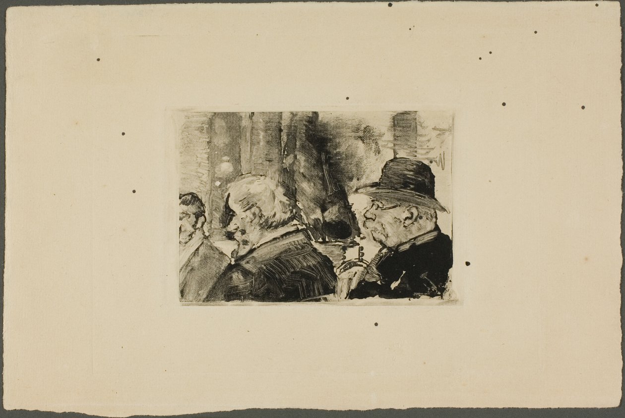 Drie mannen, halflang door Henri Edmond Cross