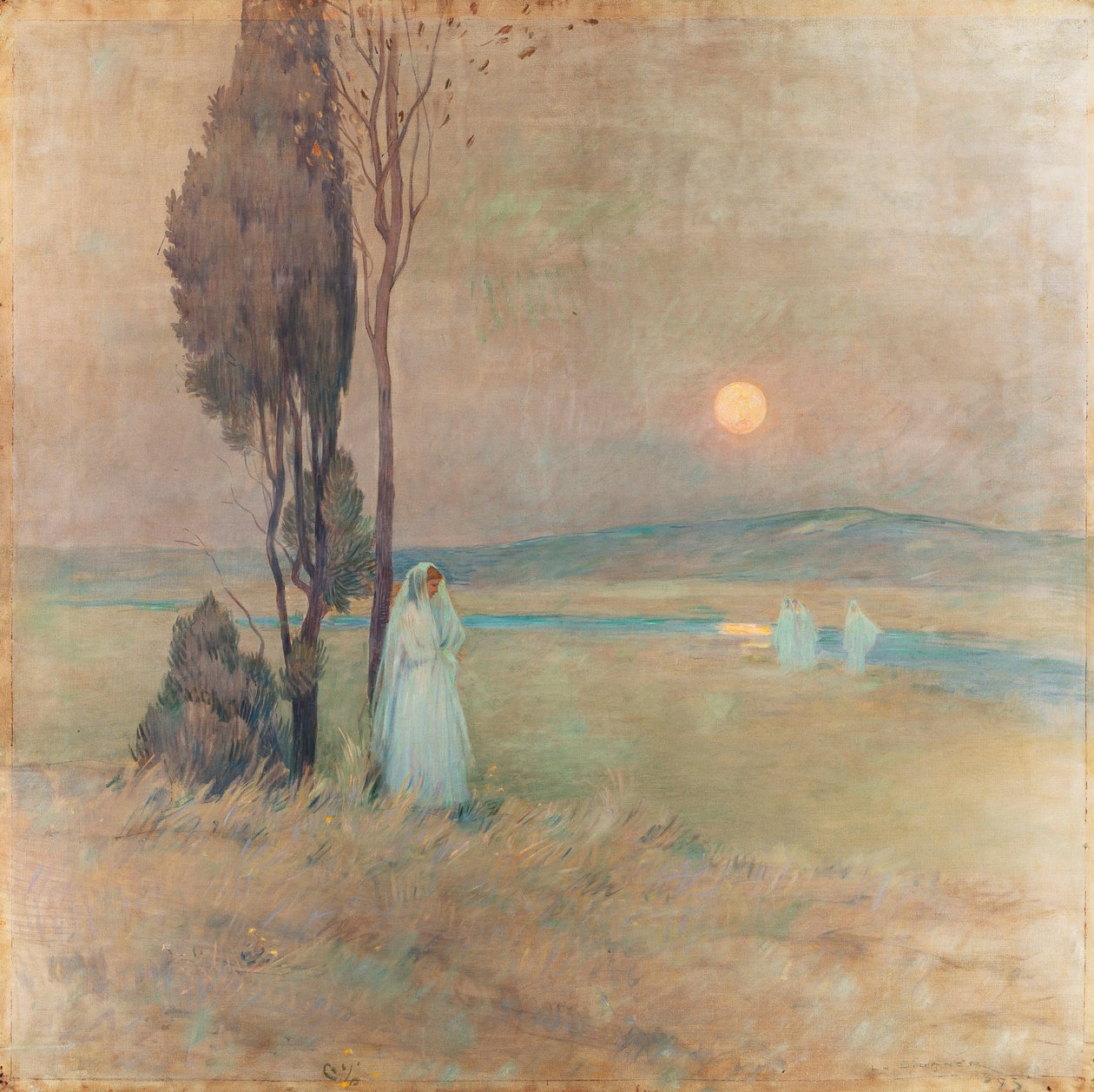 De Communie door Henri Eugene Augustin Le Sidaner