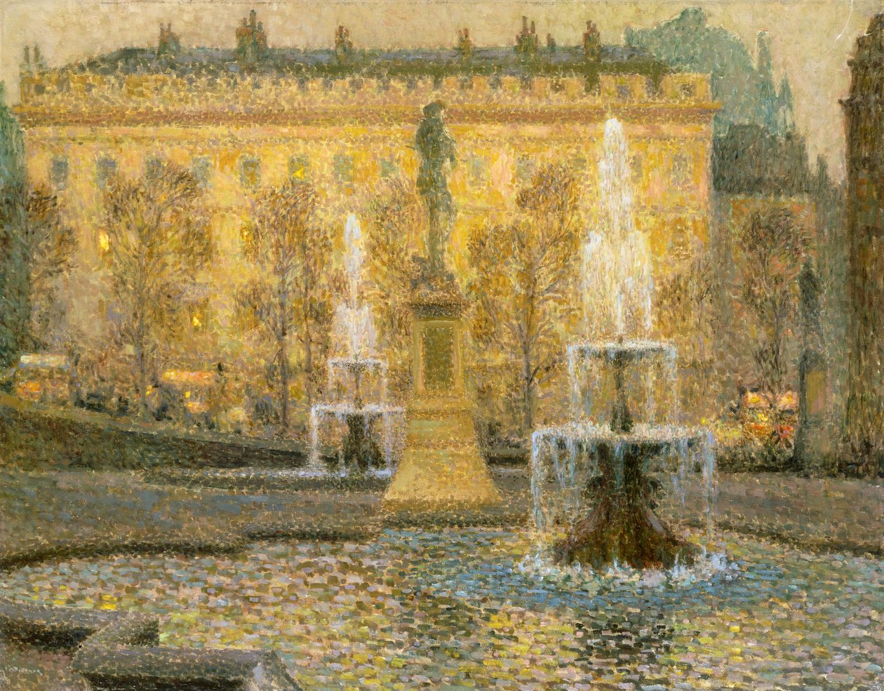 Trafalgar Square, Londen door Henri Eugene Augustin Le Sidaner