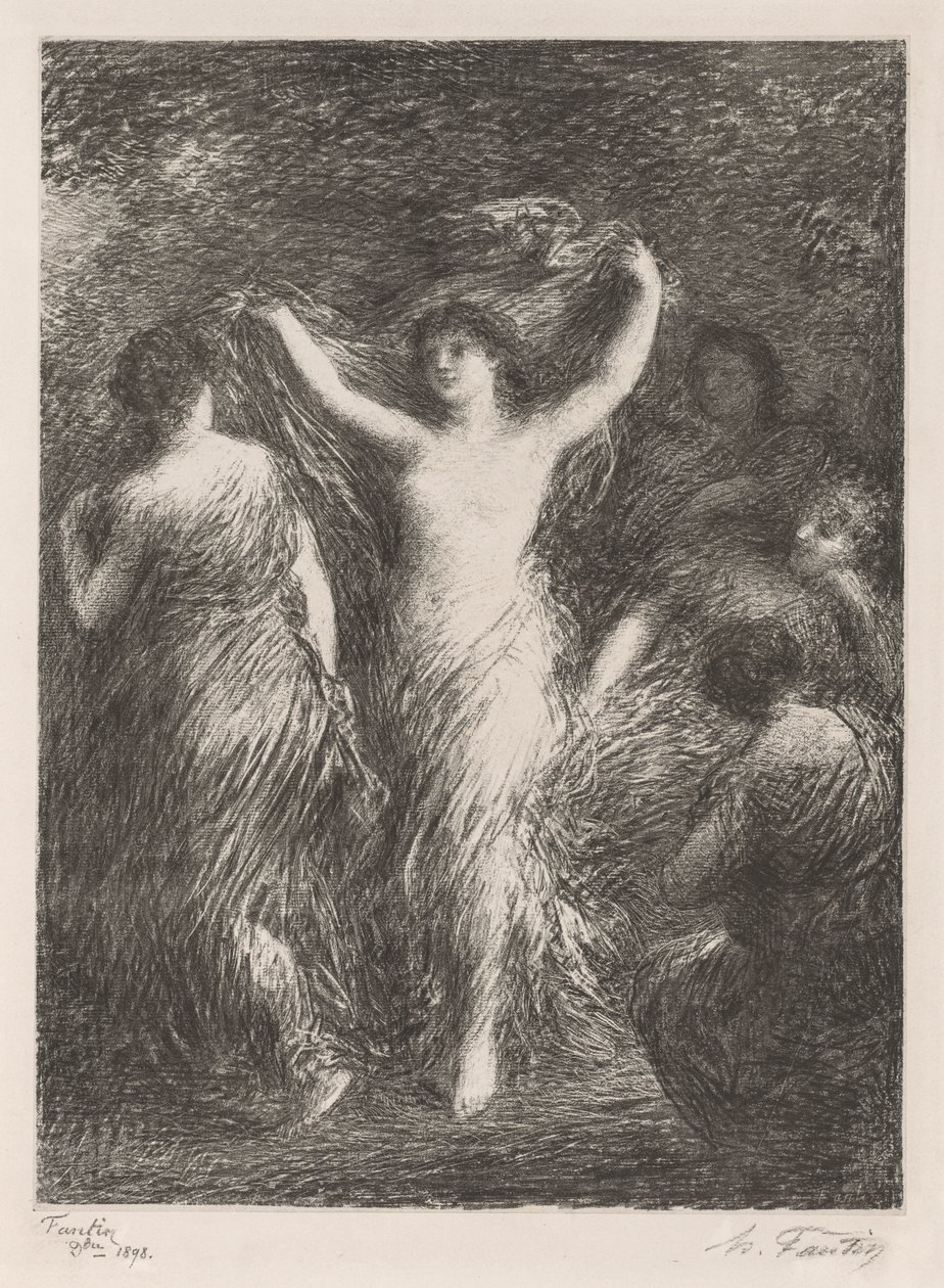 Dansen door Ignace Henri Jean Fantin Latour