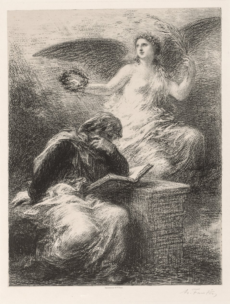 Glorie door Ignace Henri Jean Fantin Latour