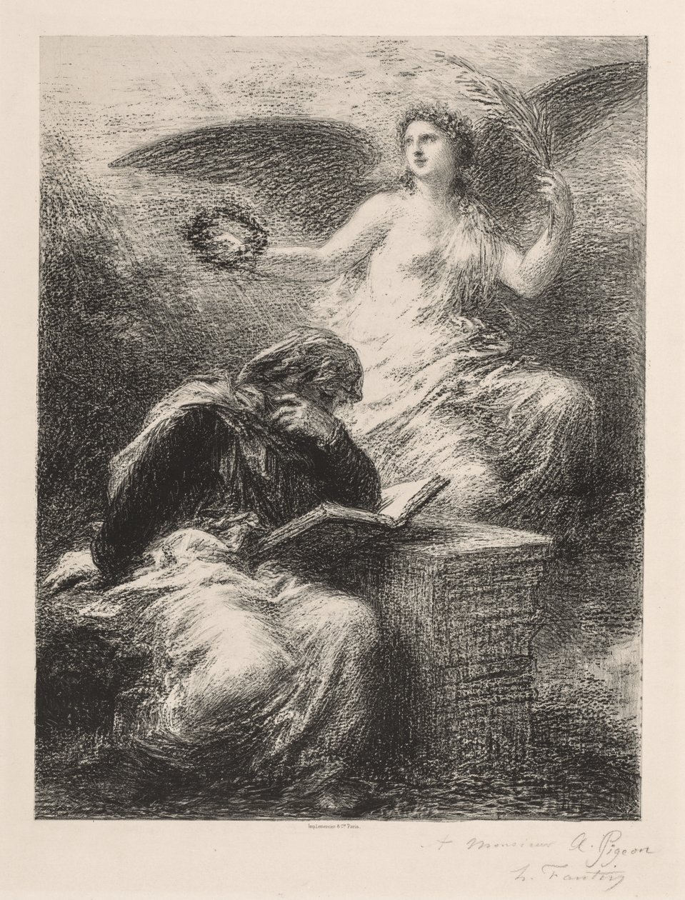Glorie door Ignace Henri Jean Fantin Latour