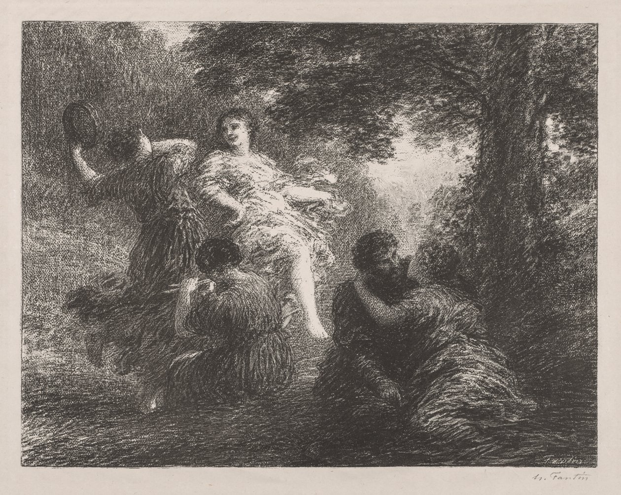 Pastorale door Ignace Henri Jean Fantin Latour