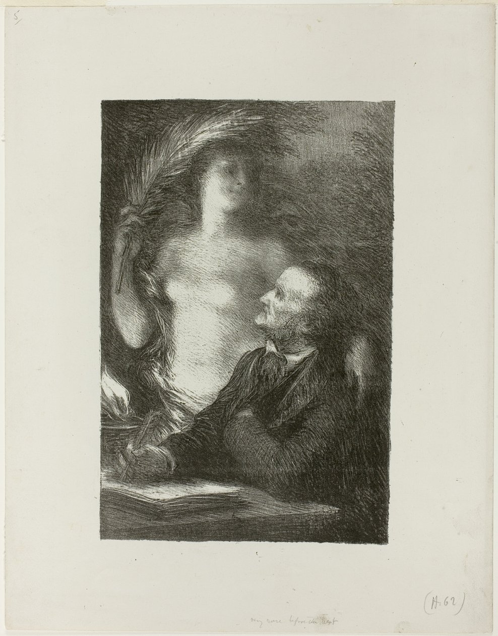 De Muze door Ignace Henri Jean Fantin Latour