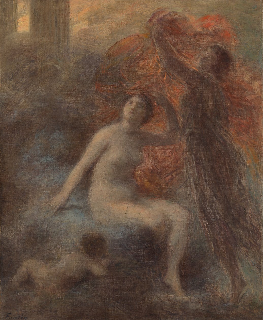 Het paleis van Aurora door Ignace Henri Jean Fantin Latour