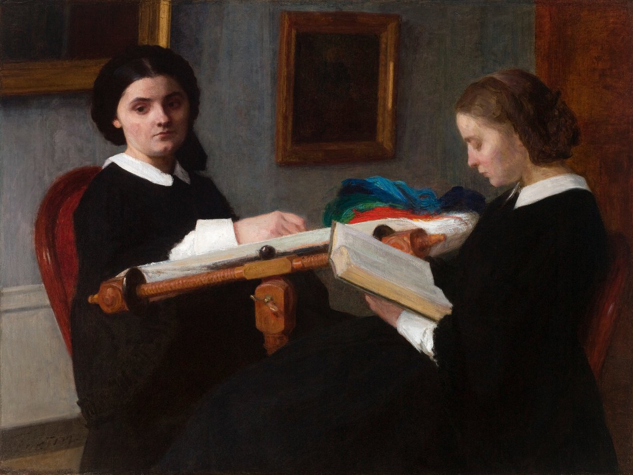 De Twee Zusters door Ignace Henri Jean Fantin Latour