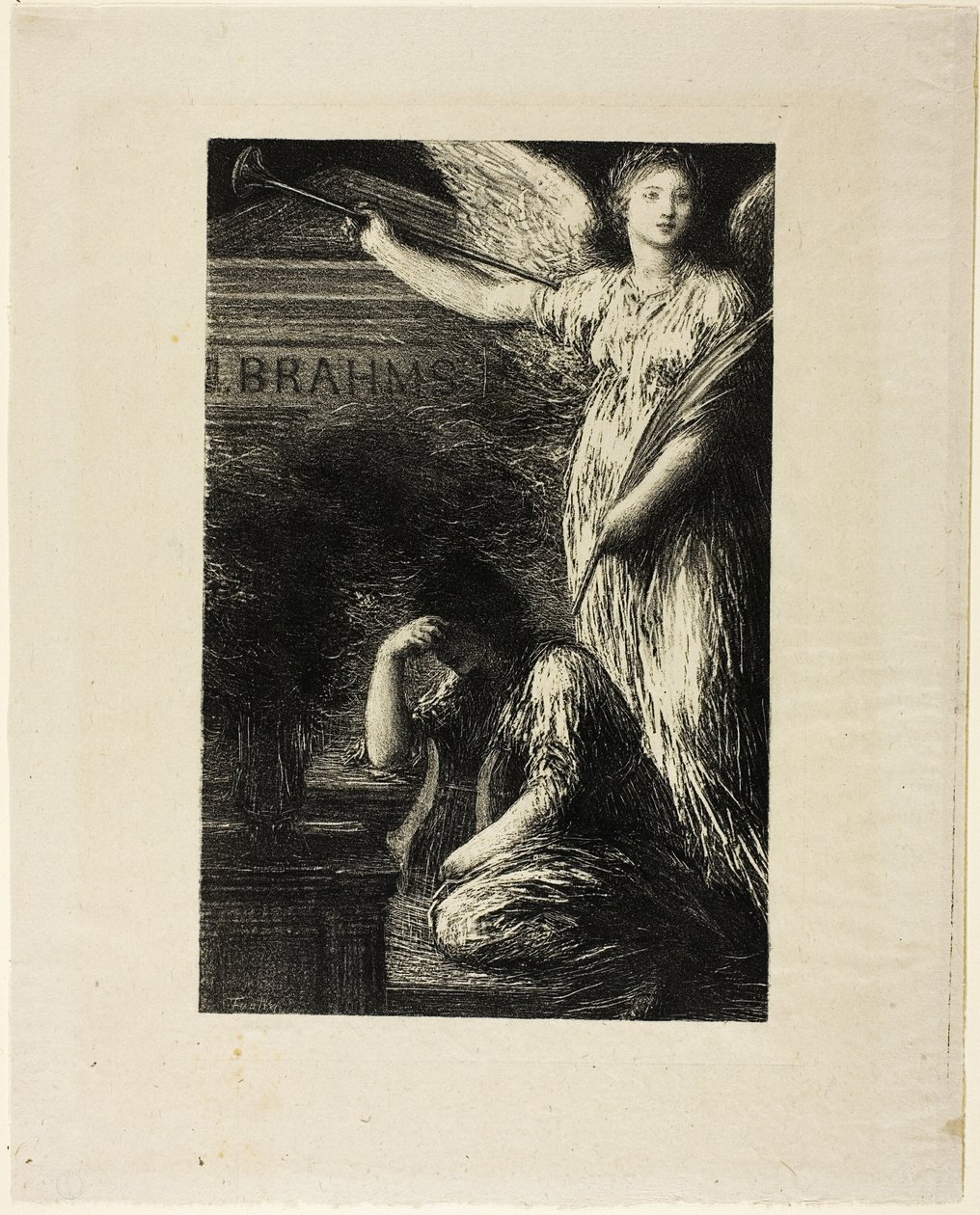 Aan J. Brahms door Ignace Henri Jean Fantin Latour