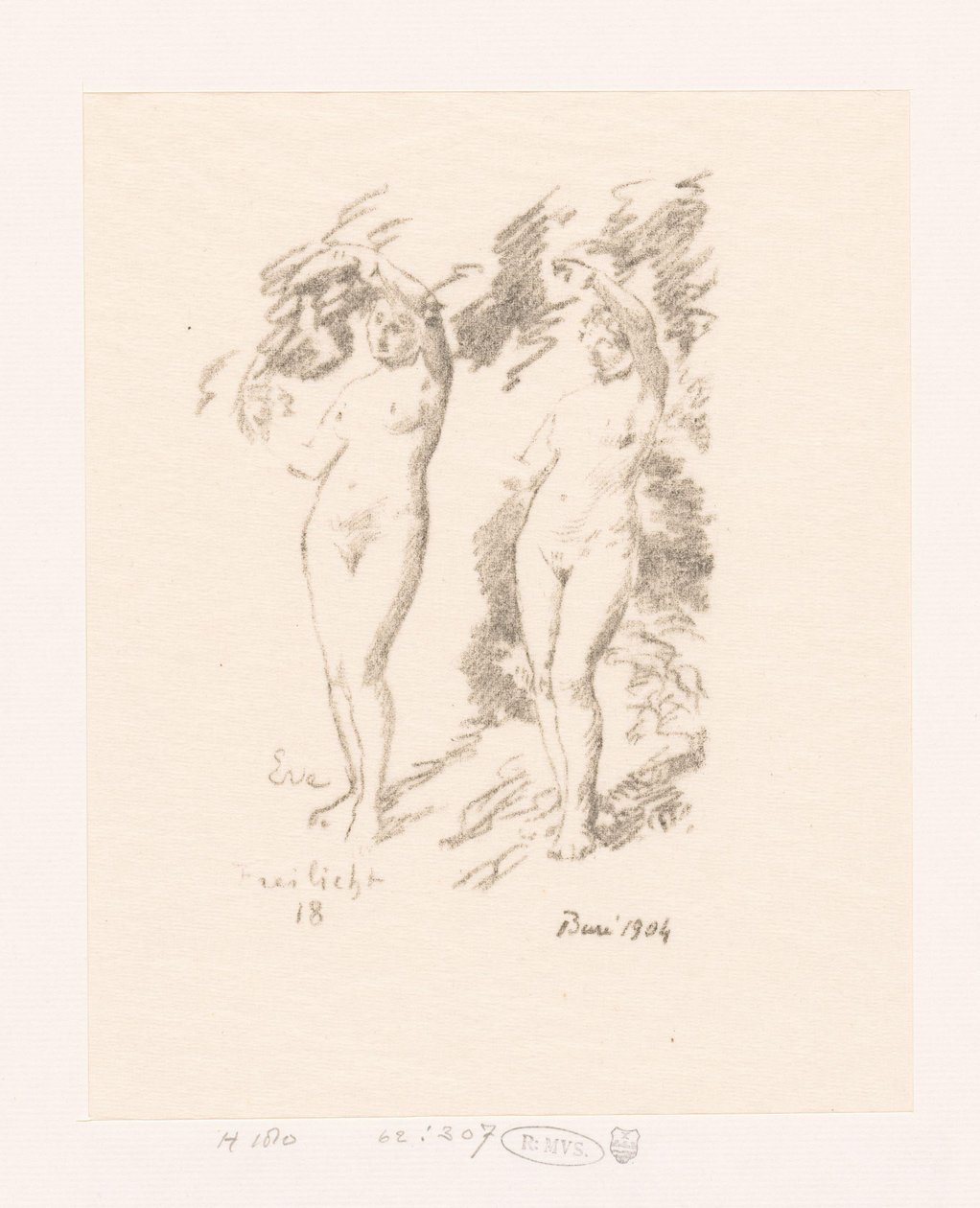 Twee studies van Eva door Ignace Henri Jean Fantin Latour