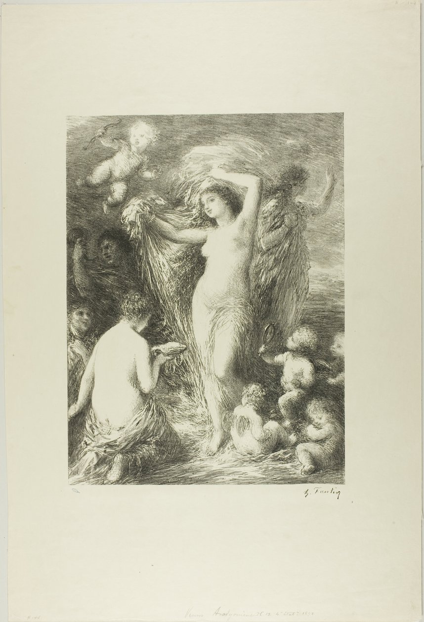 Venus Anadyomena door Ignace Henri Jean Fantin Latour