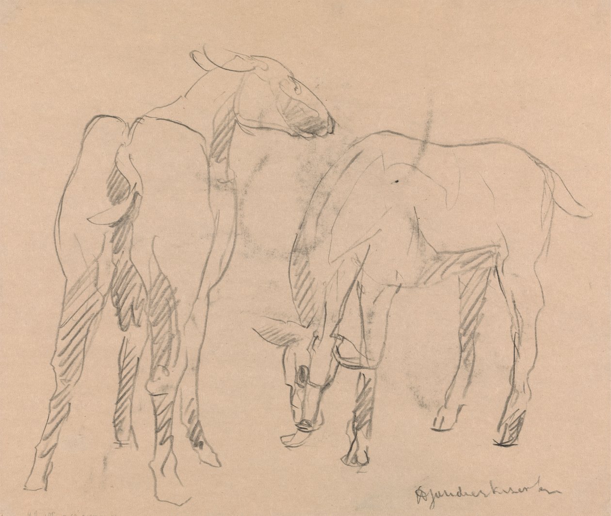 Twee geiten door Henri Gaudier Brzeska