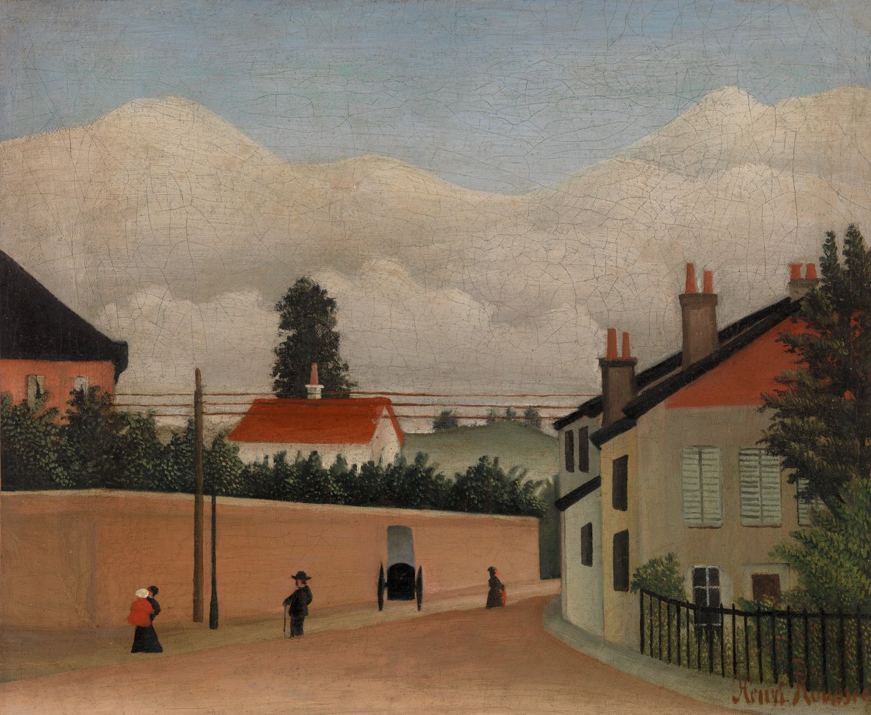 Straatscène door Henri J.F. 1844 1910 Rousseau