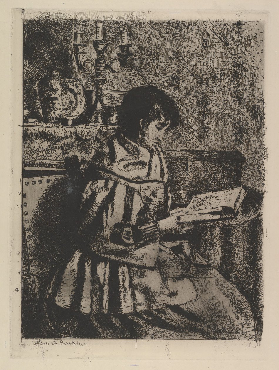 De lezer door Henri Jean Augustin de Braekeleer