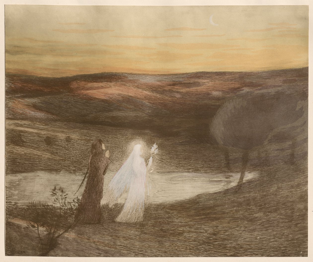 Dante Ontmoet Beatrix door Henri Jean Guillaume Martin