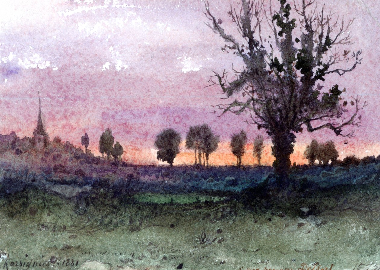 Landschap, 1881 door Henri Joseph Harpignies