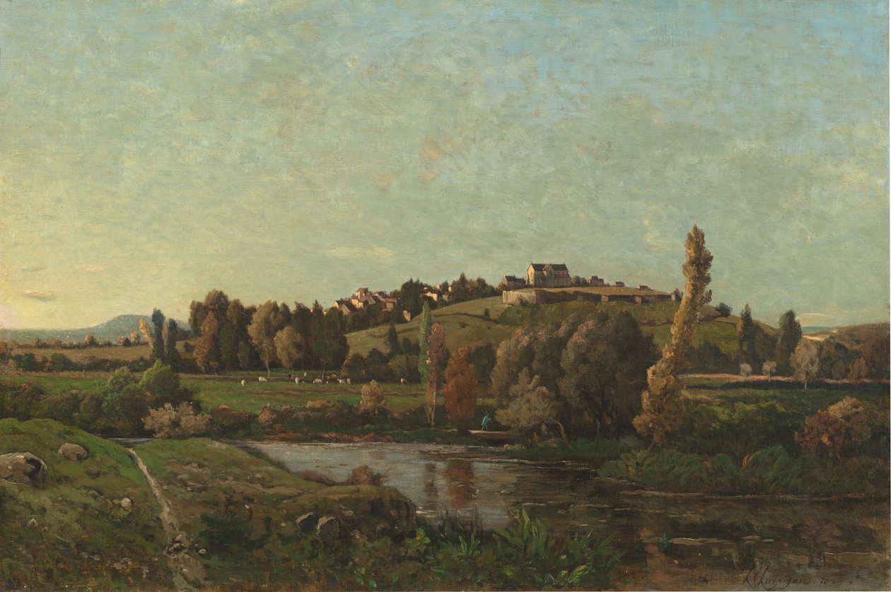 Landschap in Auvergne, 1870 door Henri Joseph Harpignies