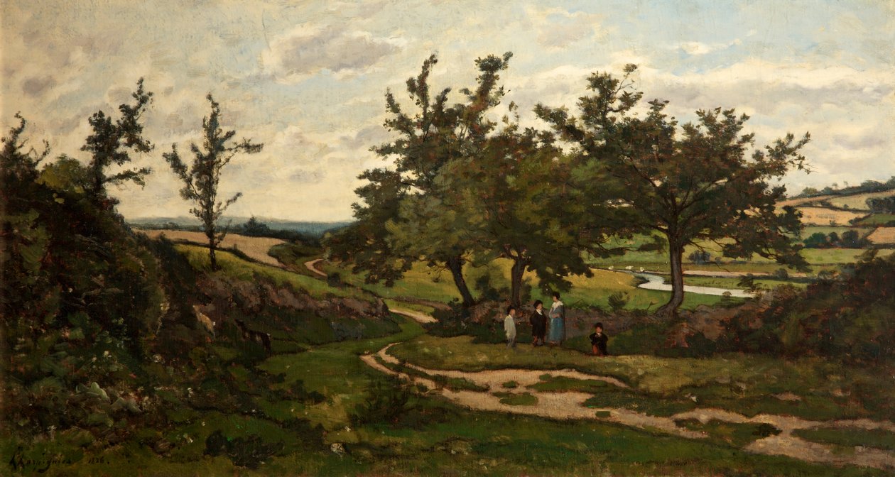 Landschap, 1886 door Henri Joseph Harpignies