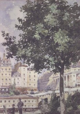 De Pont Neuf, 1893 door Henri Joseph Harpignies