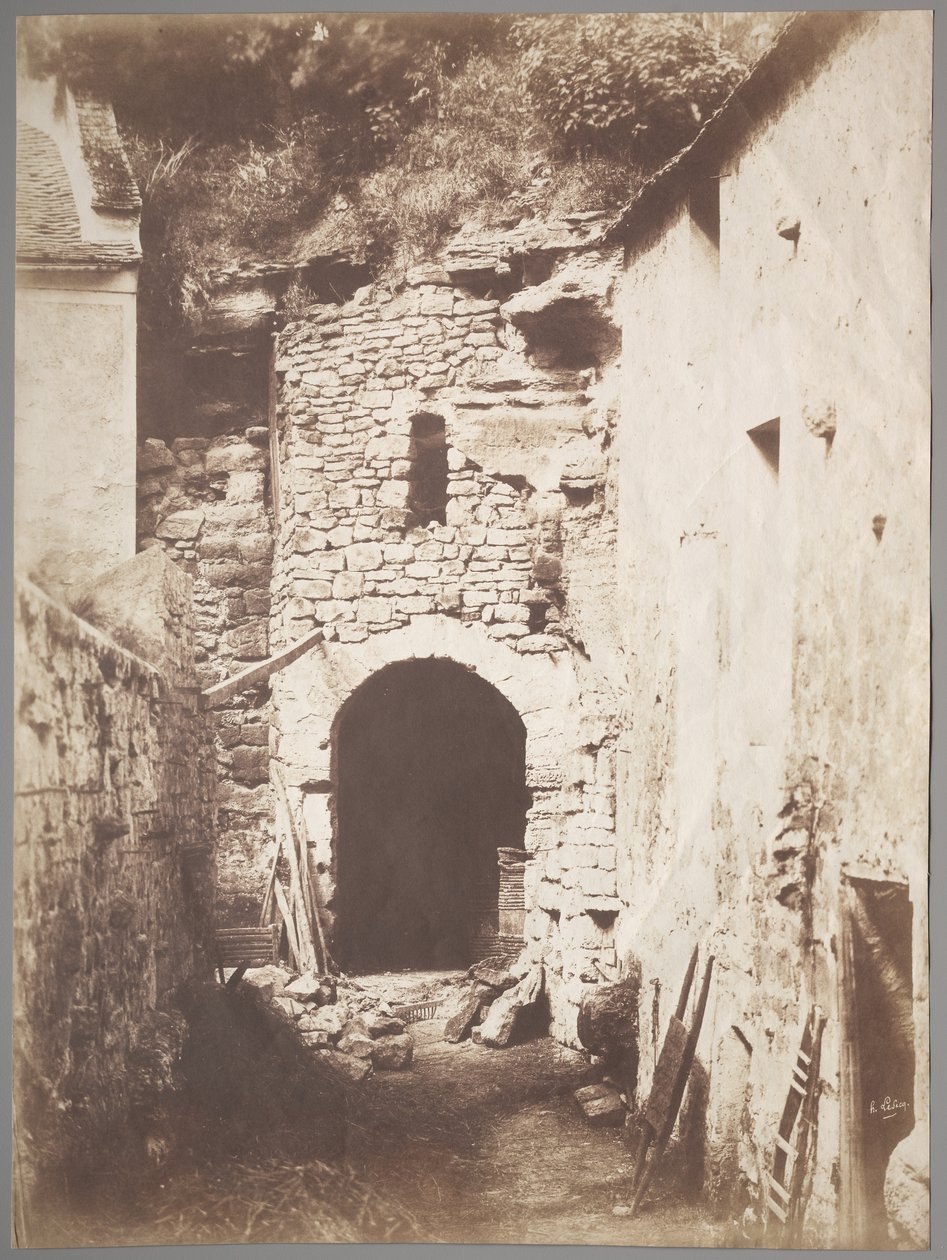 Achter de Troglodyte-boerderij door Henri Le Secq