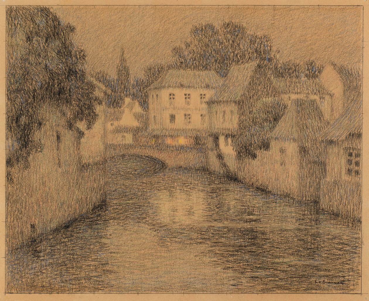 Landschap door Henri Le Sidaner
