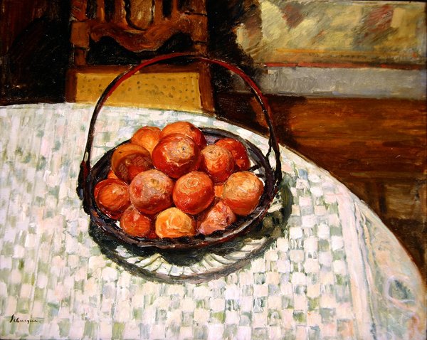 Mand met fruit door Henri Lebasque