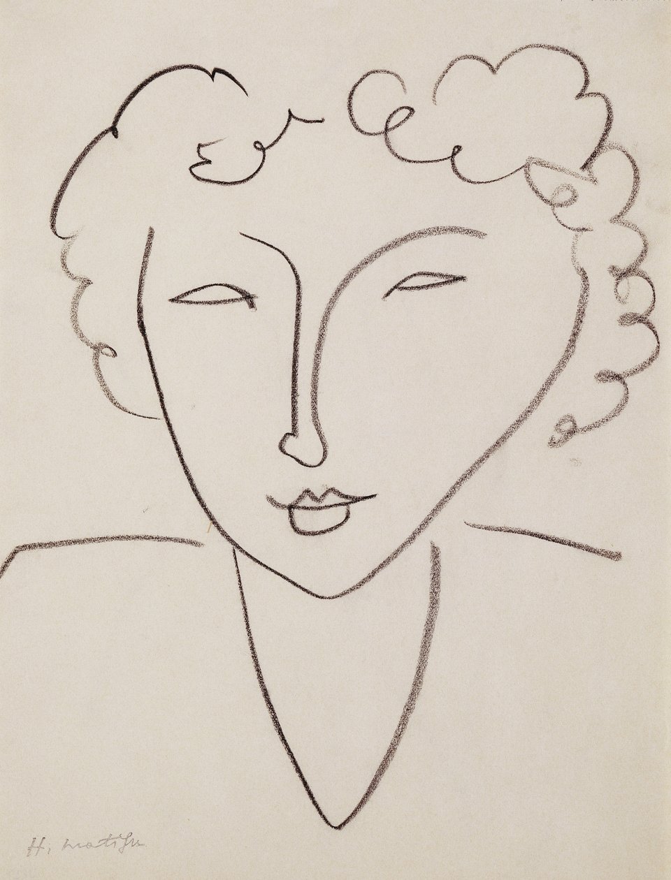 Hoofd van een vrouw; Tete de Femme door Henri Matisse