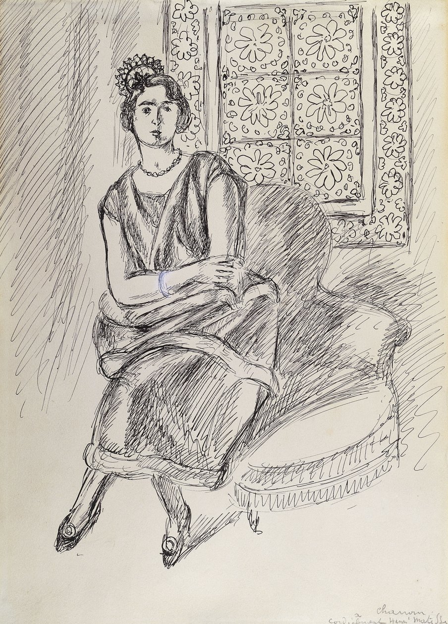Henriette en Moucharabieh Venster door Henri Matisse
