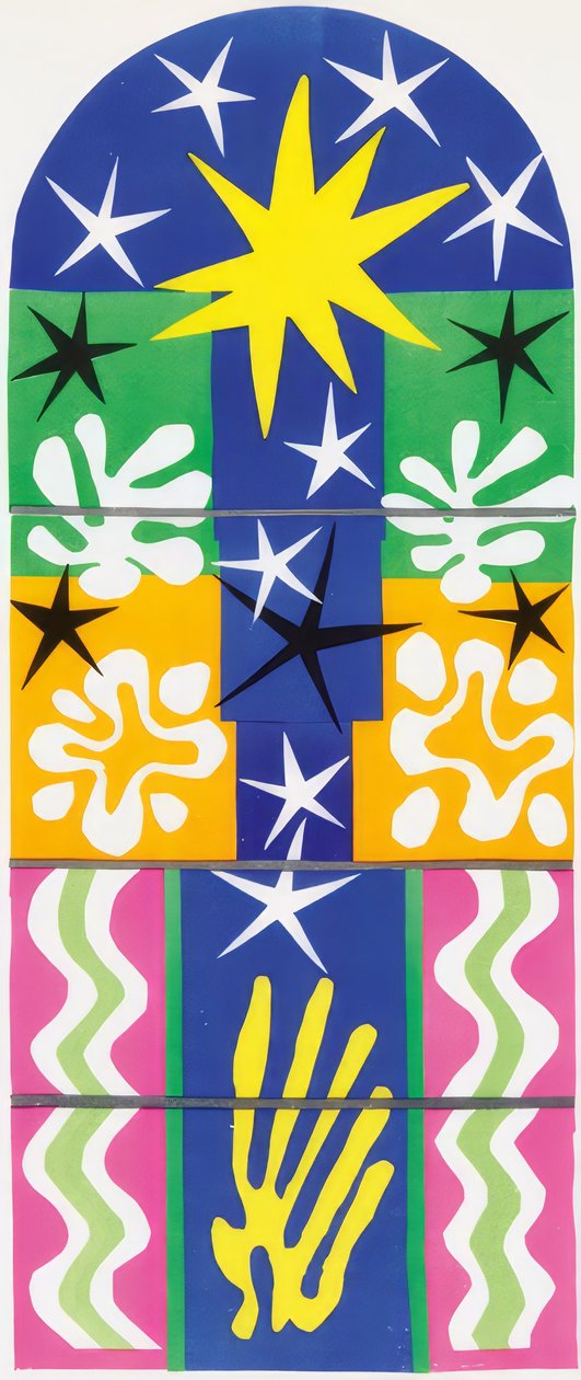 Convoluut van acht kleurenlitho