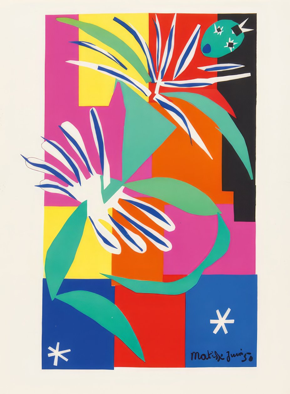 Convoluut van acht kleurenlitho