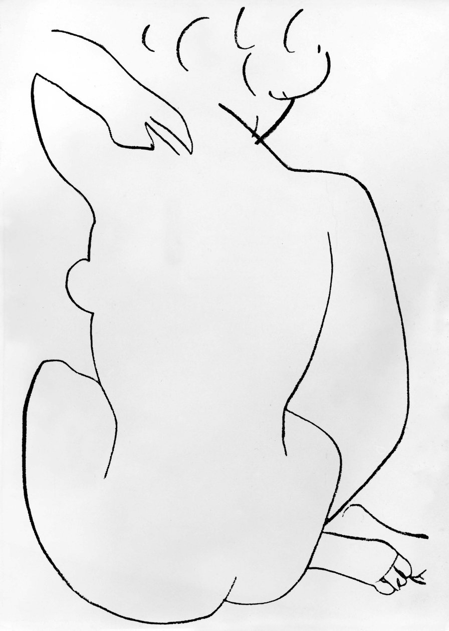 Naakte vrouw op haar hurken door Henri Matisse