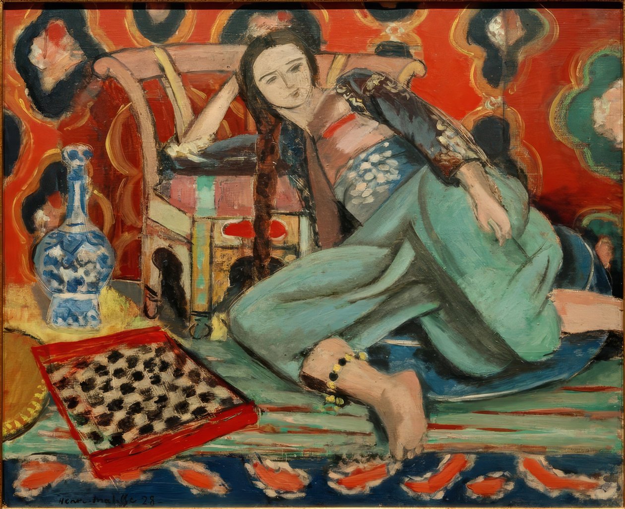 Odaliske in een Turkse leunstoel door Henri Matisse
