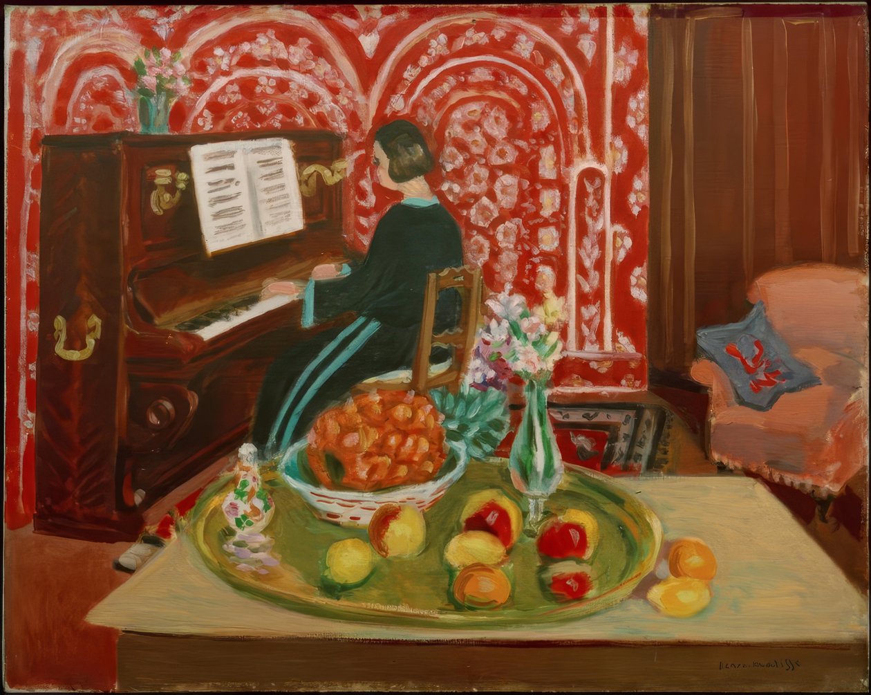 Pianist en stilleven door Henri Matisse