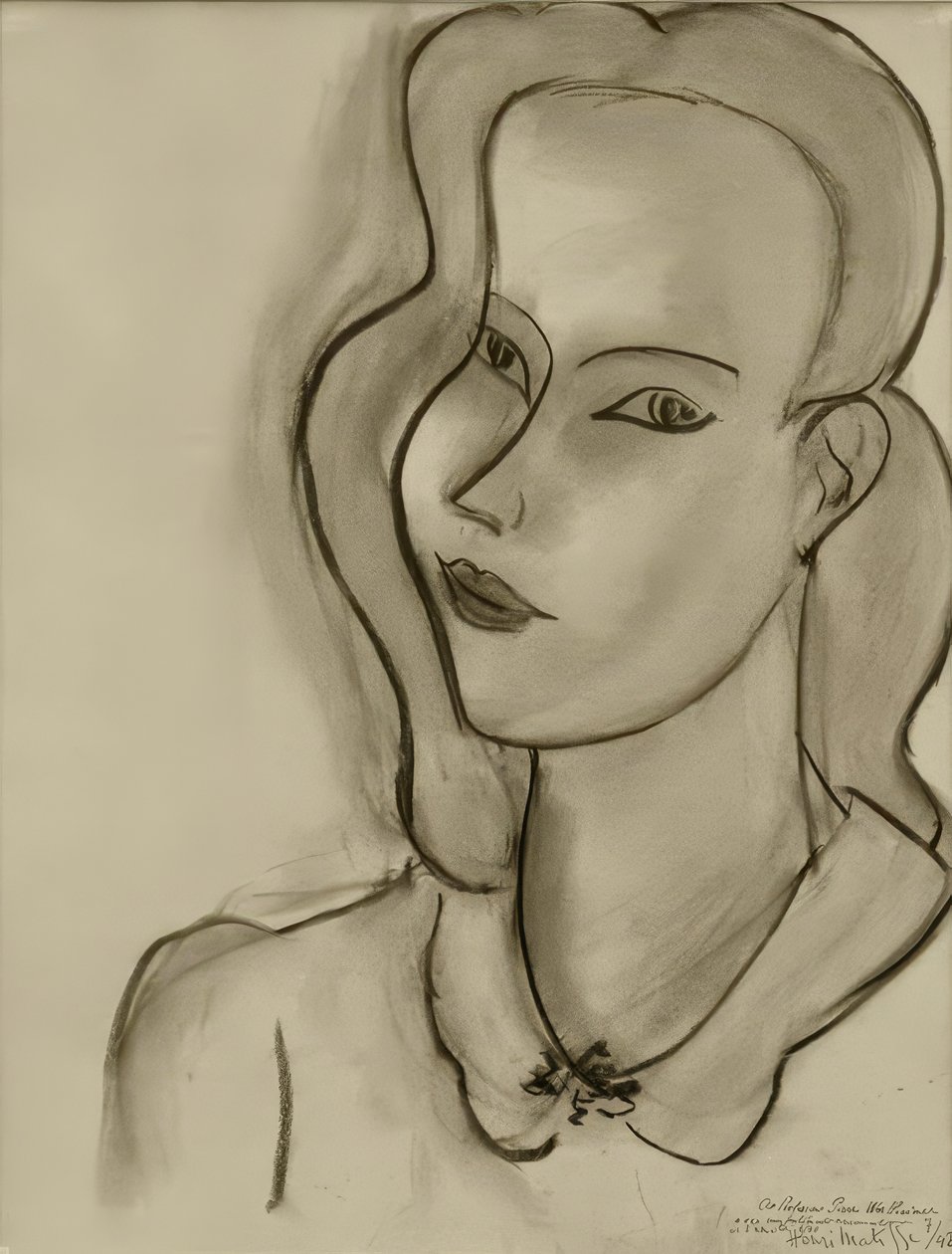 Portret van een vrouw door Henri Matisse