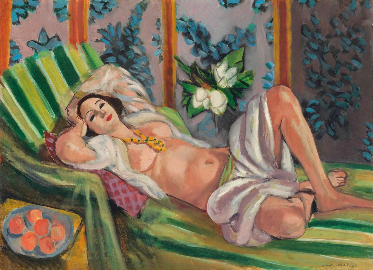 Liggende Odalisque met Magnolia