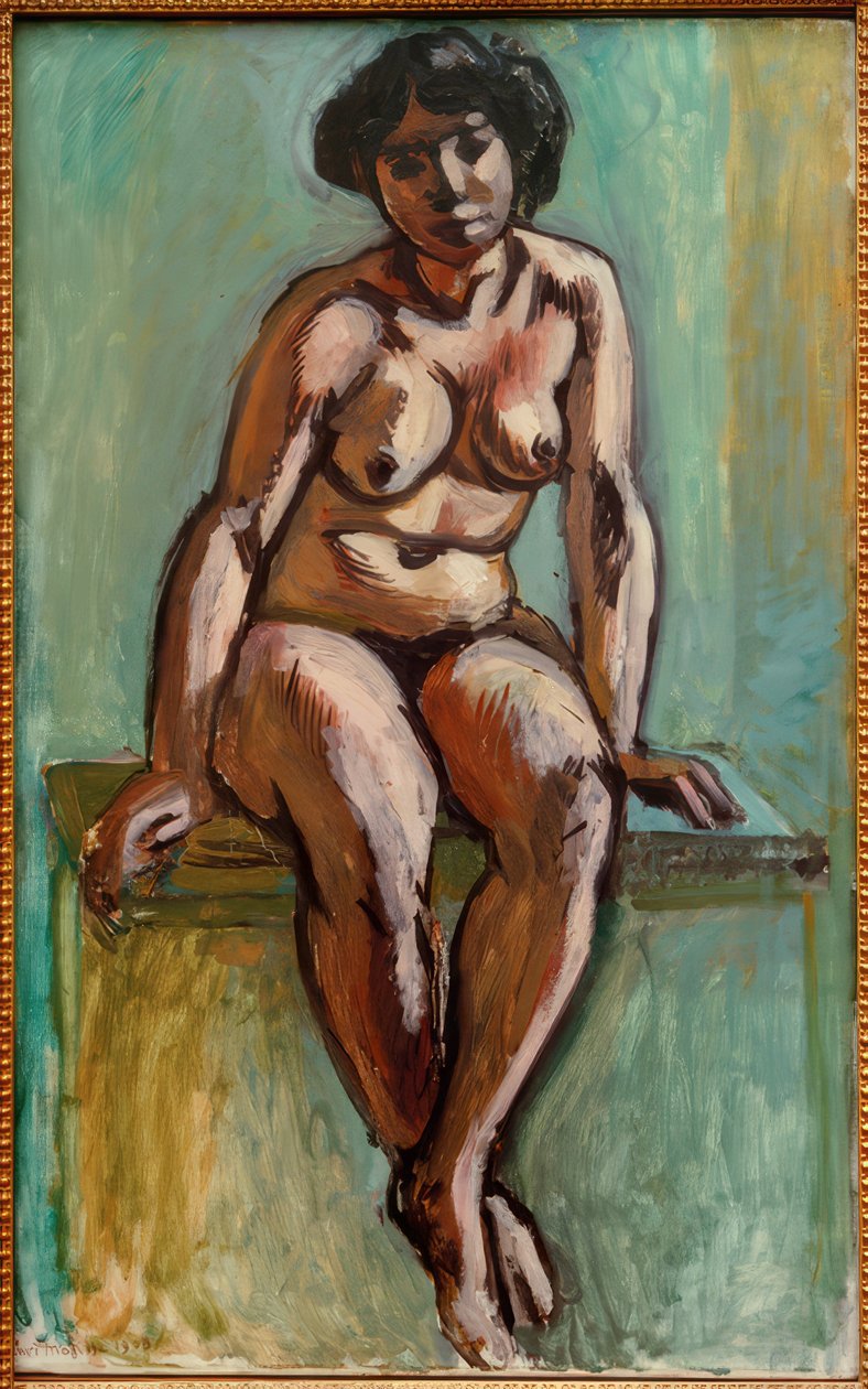 Zittend naakt door Henri Matisse