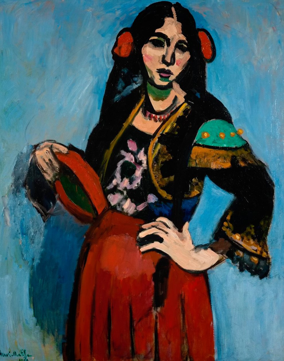 Spaanse vrouw met tamboerijn door Henri Matisse