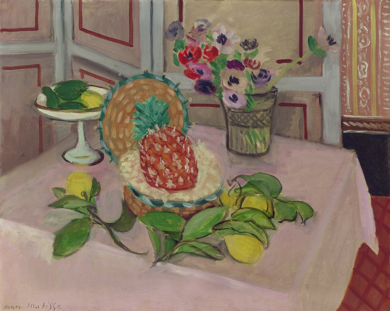 Stilleven: Ananas en citroenen door Henri Matisse